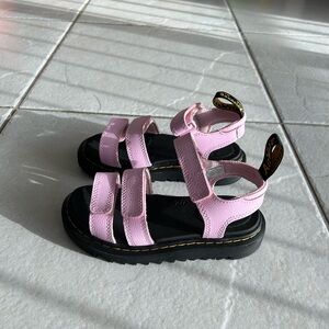 Girl’s Dr. Marten’s Klaire Athena Leather Strap Sandals, Size US 13